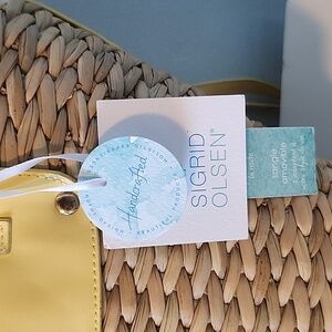 Sigrid Olsen Natural Straw and Bamboo convertible purse. NWT.